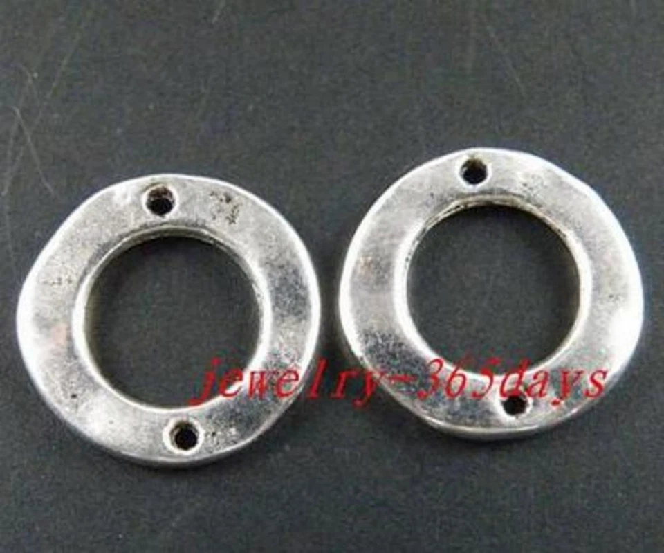 60 Tibetan Silver Ring 2-holes Ring Connectors 14x1mm 5157 - Image 1 of 1