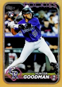 2024 TOPPS SERIES 2 GOLD /2024 #432 HUNTER GOODMAN COLORADO ROCKIES - Picture 1 of 2