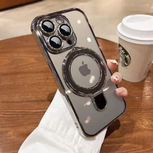 Funda magnética con soporte seguro con lente de cámara para iPhone 14 Plus 15 Plus 13 12 Mag - Imagen 1 de 26