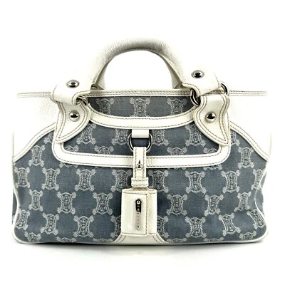 CELINE BoogieBag Handbag Macadam  leather denim Authentic - Image 1 of 4