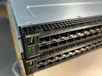 Dell S5048F-ON 48P 25GbE SFP28 6P 100GbE QSFP28 - OS9 Front to Rear Airflow - Image 1 of 4