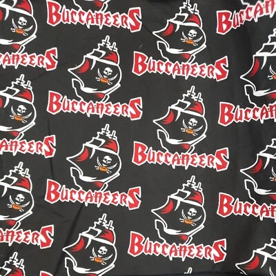 1Y + Rare 100% Cotton Tampa Bay Buccaneers NFL Football 18" by 58" Fabric 1997 - Image 1 of 2