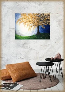 Golden Tree Malerei, 24" x 18" - Bild 1 von 6