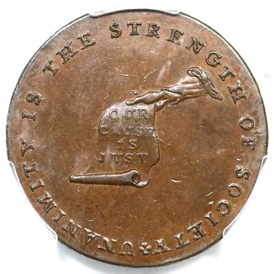 (1792) PCGS MS 62 BN LANCASTER Kentucky Cent Token Colonial Coin - Image 1 of 3