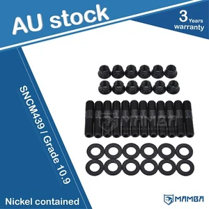 Nickel 10.9 Stud Kit Turbo Manifold Extractors For Nissan RB20 RB25 RB26 RB30 - Picture 1 of 9