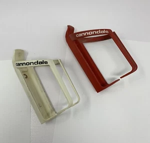 Vintage Cannondale Bottle Cages White Red - Picture 1 of 8