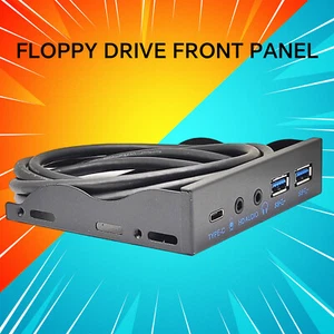 3.5in USB3.2 Gen2 Floppy Drive Front Panel 10Gbps with Audio Port USB-C PortU8ju - Picture 1 of 11