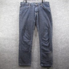 John Varvatos Jeans Men 36 Blue Denim Straight Leg Zipper Pockets Logo