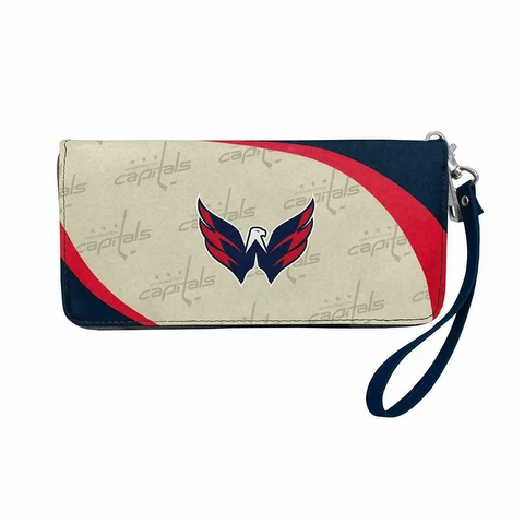 NEW WASHINGTON CAPITALS "CURVE" ZIP ORGANIZER WALLET WRISTLET LICENSED Cover