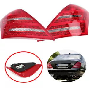 For Mercedes Benz W221 S450 S600 2007 2008 2009 Pair LED Tail Lights Brake Lamps - Picture 1 of 23