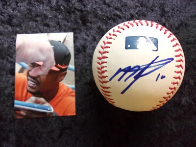 Béisbol Miguel Tejada Baltimore Orioles Firmado Rawlings OMLB Bud Selig Foto 1 de 2