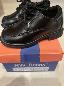 NEW with BOX Jelly Beans Boys Size 6 Black Dress Shoes. Style Is Chester. - Picture 1 of 6