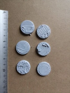 6 x SOCLES ROND 25MM SCENERY MINIATURE / DUNGEONS & LASERS/G781 - Imagen 1 de 1