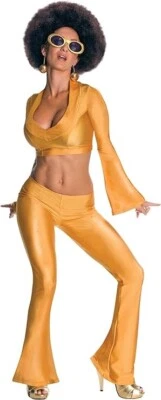 Secret Wishes Sexy Solid Gold Women Costume, Disco Dancer 70's, Small, Medium - Image 1 of 2