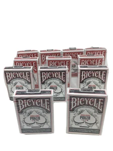Bicycle World Series of Poker Playing Card Set Red and Black - Lot Of 12 Sealed - Picture 1 of 8