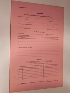 Deutsche Reichsbahn 1980 - Meldeplan Unfallereignisse - Bild 1 von 5