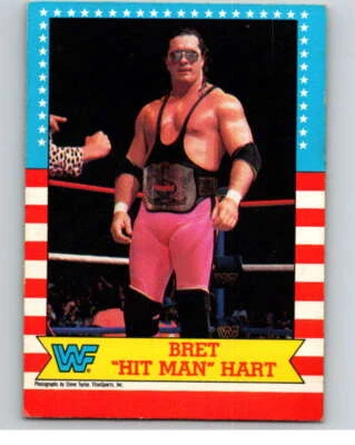 1987 O-Pee-Chee WWF #1 Bret Hit Man Hart Rookie V69360 - Image 1 of 2