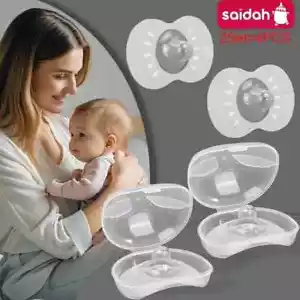 2pcs Silicone Breastfeeding Nipple Shields – Soft Butterfly Covers with PP Box - Picture 1 of 16