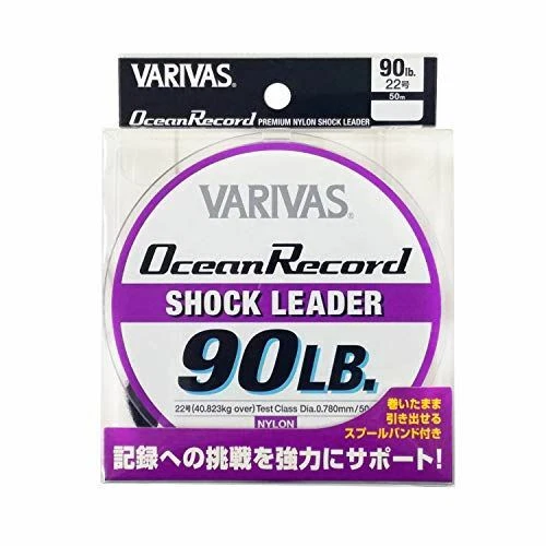 VARIVAS VARIVAS Ocean Record Shock Leader Nylon 50m #22 90lb Nuevo Foto 1 de 1