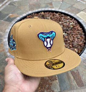 Exclusive New Arizona Diamondbacks Fitted Hat MLB Club Size 7 1/8  Tan