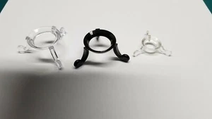 Soportes de huevo/pantalla - 3 patas acrílico negro o transparente 3 tamaños - Imagen 1 de 8