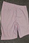 Ladies Izod Check Golf Shorts Size Uk 16-18. Great Condition 