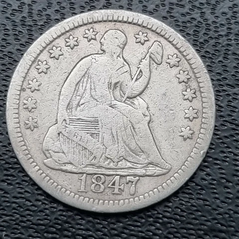 1847 Seated Liberty Half Dime 5c Better Grade #41366 Cover