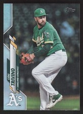 2020 Topps Series 2 Rainbow Foil Lou Trivino #587 Oakland Athletics