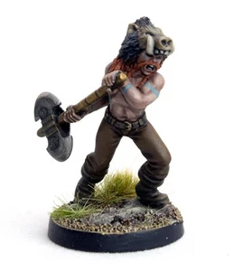 DGS Games Boar Warrior #114003 Unpainted 32mm Scale Freeblades Metal Figure - Picture 1 of 1