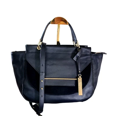 Bolso de mano Vince Camuto de cuero y gamuza negro Foto 1 de 4