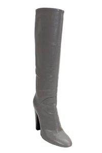 Giuseppe Zanotti stivali donna al ginocchio in pelle punta tonda grigio misura 38,5 - Foto 1 di 5