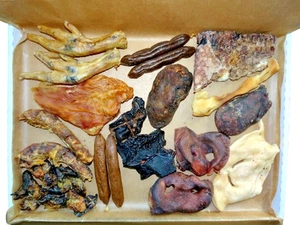 Natural Dog Treats Chicken Necks Feet Pork Liver Snouts Lamb (Large letterbox) - Picture 1 of 9