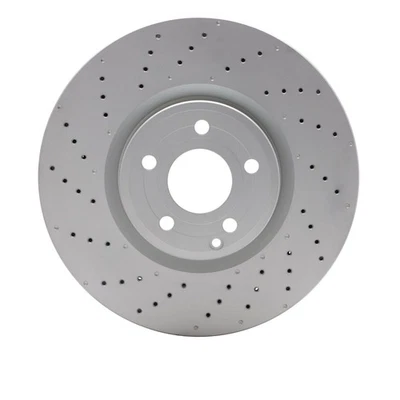 For Mercedes-Benz SL450 17-20 Carbon GEOMET Drilled 1-Piece Front Brake Rotor - Image 1 of 2