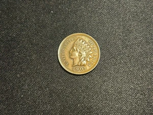 1901 Indian Head Cent AU Full Diamonds - Picture 1 of 2