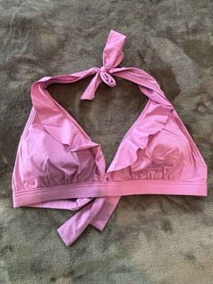 Tommy Bahama Bikini Halter Swim Top Dusty Muted Purple Ruffle Size Medium - Image 1 of 4