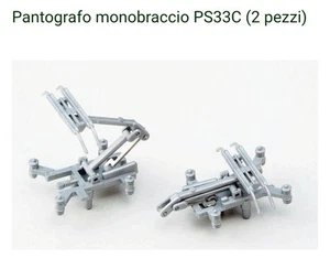 KATO 11-421 Set n.2 PANTOGRAFI a BRACCIO SINGOLO o GINOCCHIO GRIGI SCALA-N 1/160 - Imagen 1 de 3