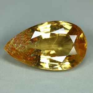 9,90 quilates_gran piedra preciosa_100 % natural dorado imperial amarillo grueso granate - Imagen 1 de 3