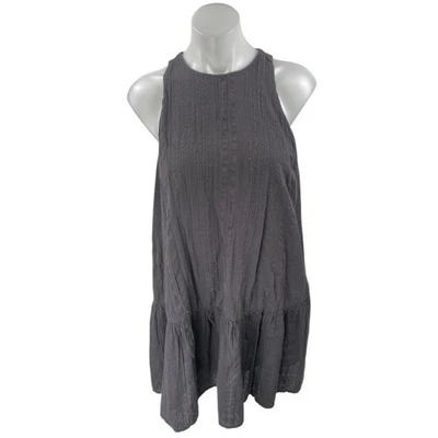 Vestido Urban Outfitters Maisy Negro Sin Mangas Volantes Espalda Corredora Mini Tanque Cambio M Foto 1 de 4