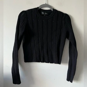Proenza Schouler Black Textured Knit Sweater - Small - Bild 1 von 9