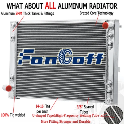 2-Row Radiator+Condenser For 2009-2013 Infiniti G37 Sedan/2013-17 Nissan 370Z - Image 1 of 4
