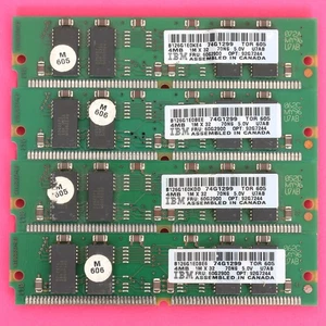 72 Pin 16MB (4x4MB) IBM 70NS FPM SIMM Memory RAM *TESTED w/ REPORT* 486 Pentium - Picture 1 of 4