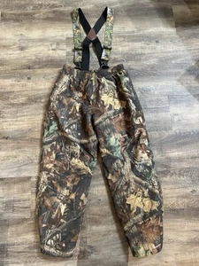 Cabelas Hunting Pants XL Reg W/Suspenders Gore Tex Advantage Realtree Breakup - Picture 1 of 13