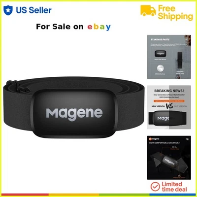 Correa de pecho para monitor de ritmo cardíaco de plástico impermeable Bluetooth ANT+ compacta Foto 1 de 4