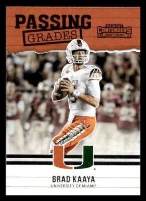 2017 Panini Contenders Draft Picks #3 Brad Kaaya Rookie Miami Hurricanes - Image 1 of 2