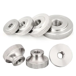 GERÄNDELTE RÄNDELMUTTERN EDELSTAHL A2 HANDGRIFF KNÖPFE M2 M2,5 M3 M4 M5 M6 M8 M10 - Bild 1 von 5