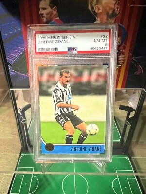 ZINEDINE ZIDANE 1999 Merlin Serie A 2000 #32 PSA 8 ULTRA RARO Foto 1 de 4