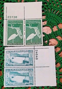 Vntg 1950's Everglades Nat'l Park & Reclamation Pwr/Irrigation MNH (4) STAMPS " - Picture 1 of 2