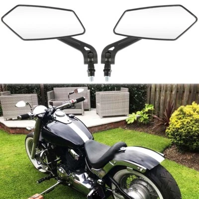 2x Black Motorcycle Rear View Mirror For Yamaha V Star 1300 1100 950 650 Classic - Image 1 of 4