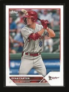 2023 Topps Pro Debut Evan Carter Base Card Frisco RoughRiders (#PD-79) - Bild 1 von 2