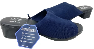 Croft And Barrow 女式 Fly Knit Balsm 滑凉鞋 海军蓝 尺码:6 100B — 第 1/4 张图片